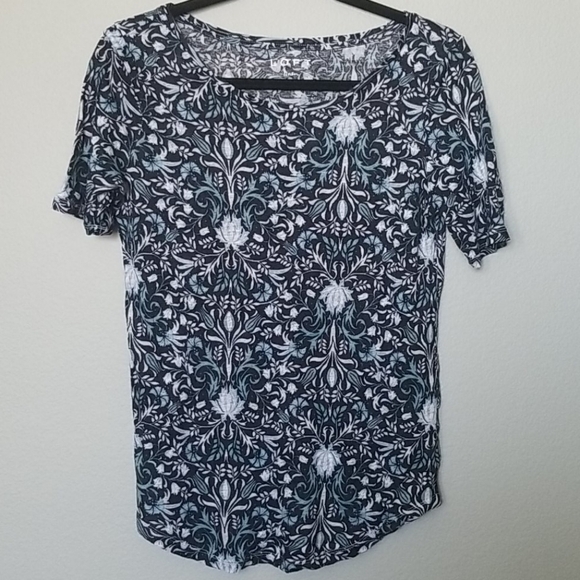 Loft Shirttail Tomato Girl Summer Linen Floral short sleeve tee small - Picture 1 of 6